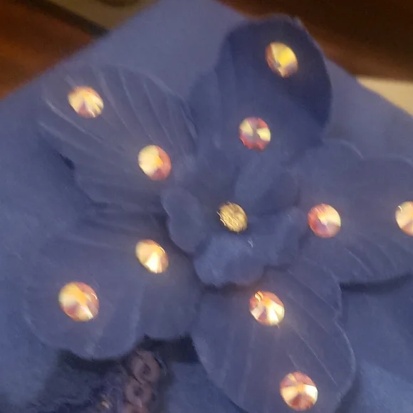 Royal blue flower girl jeweled bling pageant dress - Picture 12 of 12